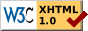 このサイトはW3CのXHTML 1.0 Strictに従って作成されています